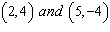 Determine the equation of the line by using the point-slope form. Points:   A)    B)    C)    D)   