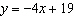 Rewrite the linear equation in general form.  