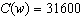   is a function that represents the cost in dollars to make w wheels. Find w such that   . A)  1250 B)  790350 C)  2257