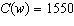   is a function that represents the cost in dollars to make w widgets. Find w such that   .