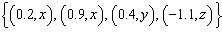 For the function   name the domain and name the range.