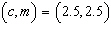 You are mixing two kinds of nuts: cashews that cost $9 per pound and macadamia nuts that cost $14 per pound. You need exactly 5 pounds of nuts total and your budget is $54. Let c be the pounds of cashews and let m be the pounds of macadamia nuts. Solve the system by the method of substitution. A)    B)    C)    D)   