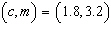 You are mixing two kinds of nuts: cashews that cost $9 per pound and macadamia nuts that cost $14 per pound. You need exactly 5 pounds of nuts total and your budget is $54. Let c be the pounds of cashews and let m be the pounds of macadamia nuts. Solve the system by the method of substitution. A)    B)    C)    D)   