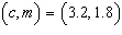 You are mixing two kinds of nuts: cashews that cost $9 per pound and macadamia nuts that cost $14 per pound. You need exactly 5 pounds of nuts total and your budget is $54. Let c be the pounds of cashews and let m be the pounds of macadamia nuts. Solve the system by the method of substitution. A)    B)    C)    D)   