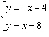 Solve the system of equations using the substitution method.   A)    B)    C)    D)  No solution