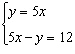 Solve the system of equations using the substitution method.  