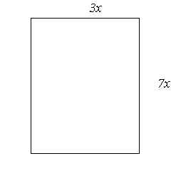 Find an expression for the area of the rectangle. Simplify the expression.   A)    B)    C)   