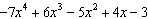 What is the degree of the polynomial?  