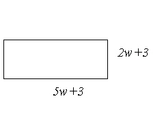 Write a polynomial for the perimeter of the figure.  