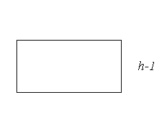 Write an expression that represents the length of the missing side of this rectangle. Its area is   .  