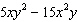 For the polynomial expression factor out the GCF.   A)    B)    C)   