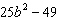 Factor the polynomial expression. If the polynomial cannot be factored write the answer as prime.  