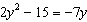 Solve the equation.  
