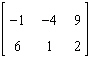 Which one of the following is the dimension of the given matrix?   A)    B)    C)    D)    E)   