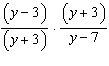 Multiply the rational expression. Simplify.   A)    B)    C)   