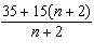 The college Math Team is traveling to a math Olympiad competition. The average cost of food is the expression   where n team members plan to go on the trip and the coaches both eat and pay also. In addition the average transportation cost is the expression   . What is the combined cost per person to go to on the trip? A)    B)    C)   