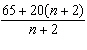 The college Math Team is traveling to a math Olympiad competition. The average cost of food is the expression   where n team members plan to go on the trip and the coaches both eat and pay also. In addition the average transportation cost is the expression   . What is the combined cost per person to go to on the trip? A)    B)    C)   