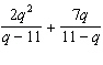 Add or subtract the rational expressions. Reduce the final answer.  