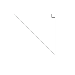 Find the area of the isosceles right triangle. The length of its legs is   .   A)    B)  208 C)  104 D)   
