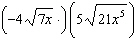 Multiply the radicals and simplify.   A)    B)    C)    D)   