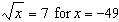 Is the given value of the variable a solution of the radical equation?   A)  yes B)  no