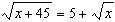 Solve the radical equation.  