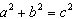 In a right triangle with hypotenuse of length c and sides of length a and b   .