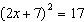 Solve the quadratic equation by using the square root property.   A)    B)    C)    D)  no solution