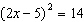 Solve the quadratic equation by using the square root property.  