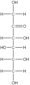 Exhibit 16A A carbohydrate Fischer projection.   Refer to Exhibit 16A. The carbohydrate shown is A)  the D isomer. B)  the L isomer. C)  both D and L. D)  neither D nor L. E)  It's impossible to tell from a picture which isomer this is.