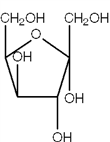 Exhibit 16A A carbohydrate Fischer projection.   Refer to Exhibit 16BA Which of the following figures represents the Haworth projection of the carbohydrate shown? A)    B)    C)    D)   
