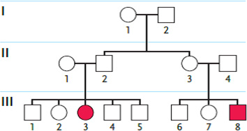   2014 Examine the pedigree in the accompanying figure. Individuals affected by the genetic condition in question are indicated by filled squares or circles. Which inheritance pattern is most likely correct for this condition in this family? A)  autosomal dominant B)  X-linked recessive C)  X-linked dominant D)  cytoplasmic inheritance E)  autosomal recessive