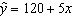 A regression analysis between weight ( y in pounds) and height ( x in inches) resulted in the following least squares line:   . This implies that if the height is increased by 1 inch, the weight, on average, is expected to: A) increase by 1 pound. B) decrease by 1 pound. C) increase by 5 pounds. D) increase by 24 pounds.