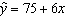 A regression analysis between sales (in $1000) and advertising (in $100) resulted in the following least squares line:   . This implies that if advertising is $800, then the predicted amount of sales (in dollars) is: A) $4875 B) $123,000 C) $487,500 D) $12,300