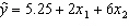 A multiple regression model has the form:   . As x <sub>2</sub> increases by one unit, holding x <sub>1</sub> constant, then the value of y will increase by: A) 7.25 units B) 6 units on average C) 2 units D) None of these choices