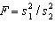 The test statistic employed to test   is   is F -distributed with v <sub>1</sub> = n <sub>1</sub> - 1 and v <sub>2</sub> = n <sub>2</sub> - 1 degrees of freedom if the two populations are F -distributed.
