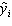 The residual r<sub>i</sub> is defined as the difference between the actual value y<sub>i</sub> and the estimated value   .