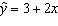 The regression line   has been fitted to the data points (4, 8) , (2, 5) , and (1, 2) . The sum of the squared residuals will be: A) 7 B) 15 C) 8 D) 22