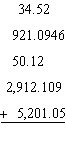 Rewrite by aligning the columns and then find the sum.