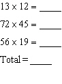 Find the sum of the following accumulation of products.