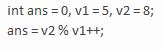 Given the following declarations, what is stored in ans as a result of the arithmetic expression?   A)  1.3333 B)  1.6 C)  2 D)  3