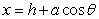 Which set of parametric equations represents the following line or conic?Use   and   .Ellipse: vertices   ,foci   A)    B)    C)    D)    E)   