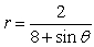 Test for symmetry with respect to <font face= symbol ></font> = <font face= symbol ></font>/2, the polar axis, and the pole.   A) symmetric with respect to the pole B) symmetric with respect to the polar axis C) symmetric with respect to <font face= symbol ></font> = <font face= symbol ></font>/2 D) symmetric with respect to the pole and the polar axis E) symmetric with respect to the pole and <font face= symbol ></font> = <font face= symbol ></font>/2