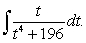 Find the integral   A)    B)    C)    D)    E)   