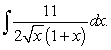Find the integral   A)    B)    C)    D)    E)   