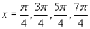Solve the multiple-angle equation in the interval   .     A)    B)    C)    D)    E)   