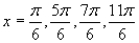 Solve the multiple-angle equation in the interval   .     A)    B)    C)    D)    E)   