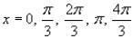 Find the exact solutions of the given equation in the interval   .     A)    B)    C)    D)    E)   