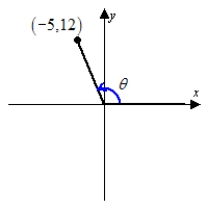 Using the figure below, determine the exact value of the given trigonometric function.     A)    B)    C)    D)    E)   