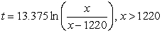 Suppose the term of a mortgage t (in years)  can be approximated by   where x is the monthly payment in dollars. Use the model to approximate the term of a home mortgage for which the monthly payment is   . What is the total amount paid? Round your answer to the nearest cent. Your answer may be slightly different depending on the number of digits your technology uses in computations. A) $1284.55 B) $308,293.13 C) $15,414.66 D) $51,382.19 E) $616,586.26